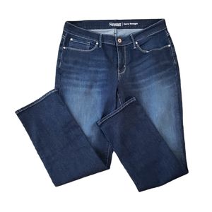 Size 16 women's Levi Strauss brand curvy straight dark wash denim jeans